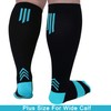 Tapesb 3 Pairs Plus size compression socks wide calf women