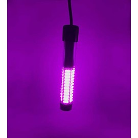 SAMDO Underwater Fishing Light Fish Attracting Light IP68 12V 180 SMD LED 1080 Lumens Drop Fish Boat Night Light 10.8W (Purple)