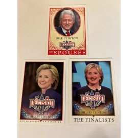 2016 DECISION 2016 HILLARY & BILL CLINTON "3-CARD LOT"