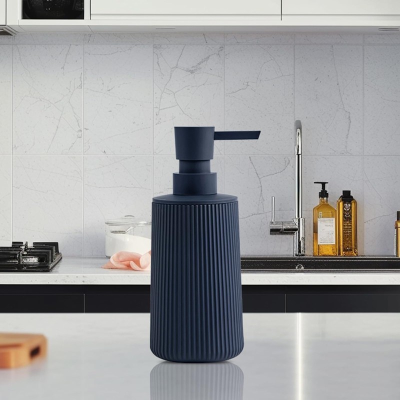 DAHACIS Blue Soap Dispenser, Modern Stylish Small Hand Dish Soap
