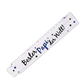 Ruler with Motif "Bester Papi der Welt" for Men | Metre Measure | Link Scale with Name Printed | Many Names to Choose From