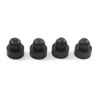 Pkg of 4 - Black Medium-Hard Flexible Plastic Push in