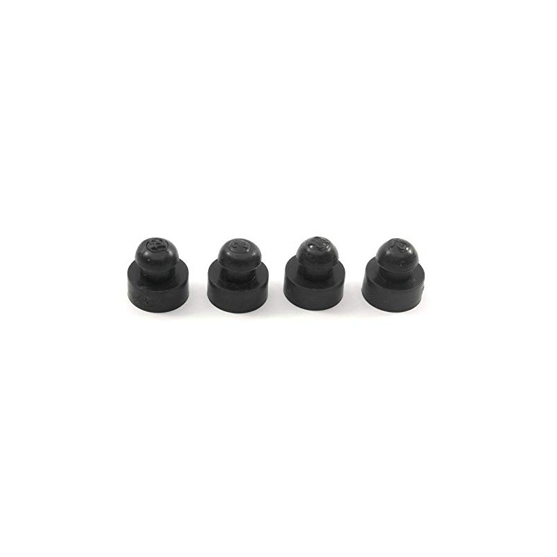 Pkg of 4 - Black Medium-Hard Flexible Plastic Push in