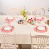 Round Easter Placemats Set of 4 Pink Easter Egg Bunny