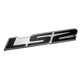 ERPART LS2 Embossed Black on Highly Polished Silver Real Aluminum Auto Emblem Badge Nameplate