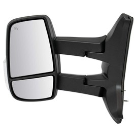 TRQ Left Mirror Power with Heat Manual Folding Drivers Side Compatible with 2015-2019 Ford Transit-150 Transit-250 Transit-350 Transit-350 HD FO1320627