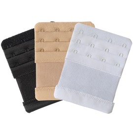 SAMGU Bra Extender 4 Hook Women Bra Extension Strap Elastic Stretchy, 3 PCS