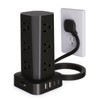 Power Strip Tower Surge Protector, 6FT Flat Plug Extension Cord