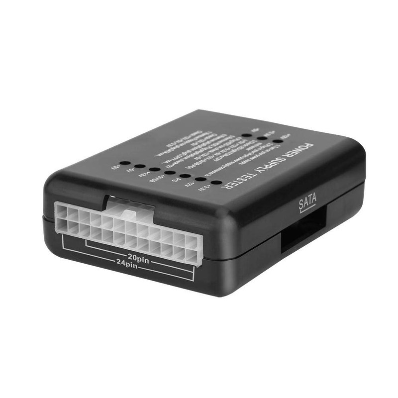20/24-pin Power Supply Tester for ATX/SATA/HDD/FLOPPY, Black