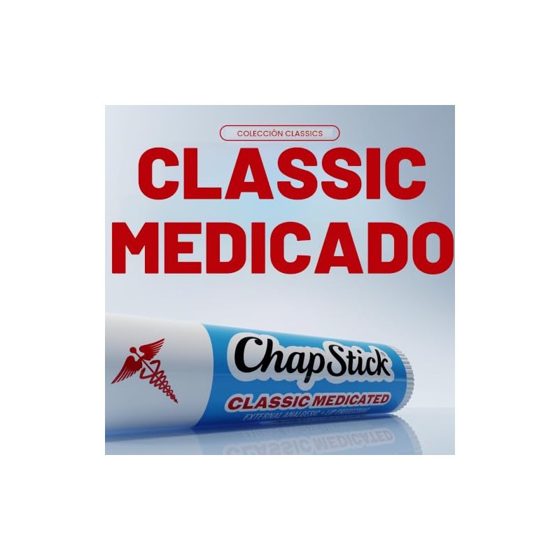 ChapStick Classic Tubos de bálsamo labial medicado, tratamiento de labios
