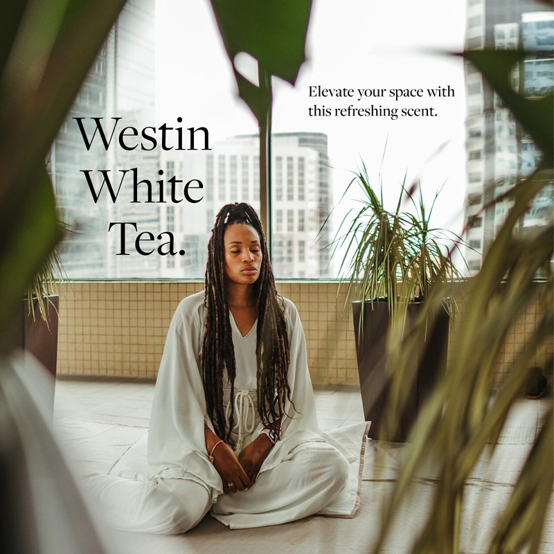 Westin White Tea Reed Diffuser - Home Fragrance Set with