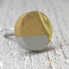 ARTISNO Three Tone Gold Designs Wood Resin Door Knobs, Vintage,