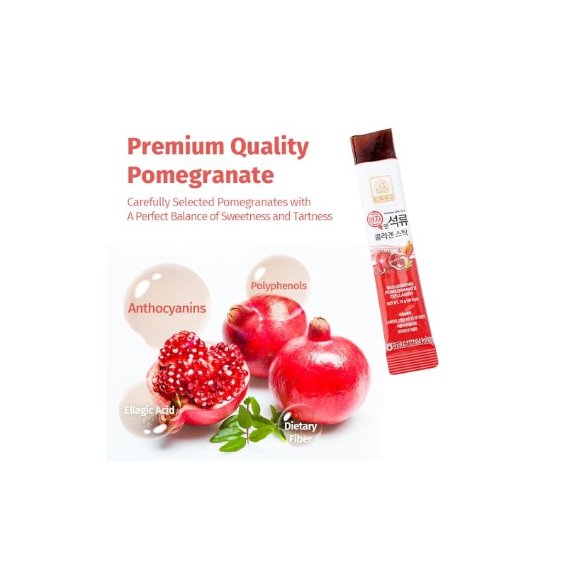 Korean Beauty Baekje Geumsan Women's Pomegranate Collagen Jelly Stick 5.1oz