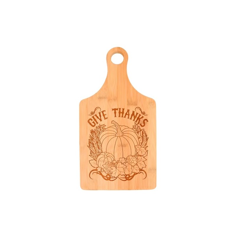 Thanksgiving Party Supplies Give Thanks Fall Pumpkin Paddle Shaped Bamboo