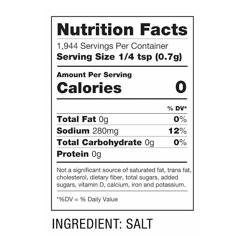 Diamond Crystal Pure and Natural Kosher Salt, 48 oz