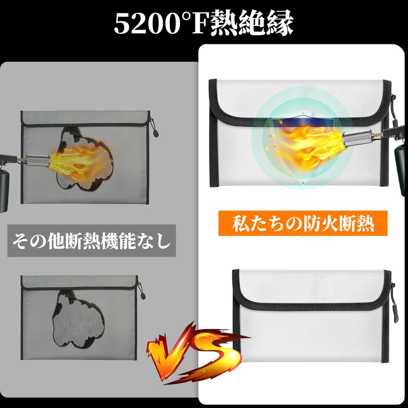 Doyeemei Fireproof, Disaster Preparedness Bag, Money Collecting Bag, Document Storage