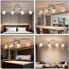 HiBay LED Track Lighting Fixtures, Rotatable 4-Light Ceiling Spot Light,