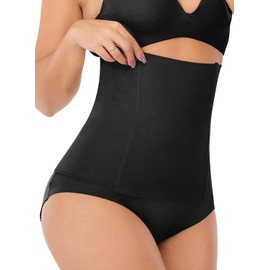 ACPLK Womens Waist Trainer Corset Shapewear Tummy Control Waist Cincher Slim Body Shaper Postpartum Recovery Belt Black
