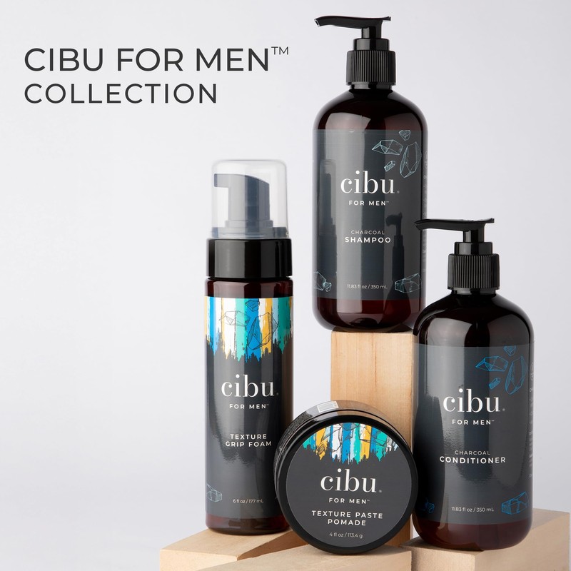 Cibu for Men Charcoal Shampoo - 12oz Deep Clean Shampoo