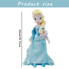 MaSif Princess Plush Toy, Blue Princess Cuddly Toy, Christmas or Birthday Gifts for Boys and Girls, Toy Lovers Children's Toy Gift - 40 cm