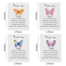 Butterfly Pocket Hug Token for Friends Encouragement Inspirational Gifts for Son Daughter Birthday Gifts for Grandson Granddaughter Mom Dad Long Distance Relationship Gifts for Women Men