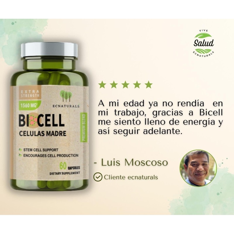 BICELL Celulas Madre BICELL BIOCELL 2Pack Regenerador Celular Natural BIOXCELL⭐⭐⭐⭐⭐