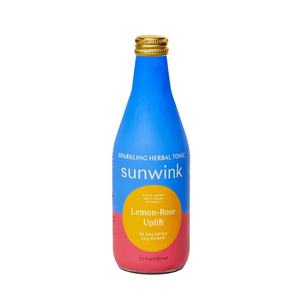 Sunwink, Tonic Sparkling Lemon Rose Uplift, 12 Ounce