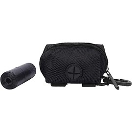 Soporte para Bolsa de caca de Perro, Porta Bolsas para Perro, Distribuidor de Bolsa de Caca de Mascota Bolsa, Soporte para Bolsa de Excrementos de Perro, Dispensador de Bolsas para Caca (Negro)