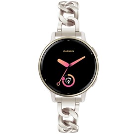 Koazon Metal 20mm Watchband Compatible with Garmin Vivoactive 5/Forerunner 55/165 for Women,Adjustable Stainless Steel Bracelet Replacement Wristband Chain for Garmin Venu sq 2/Venu/Vivomove HR