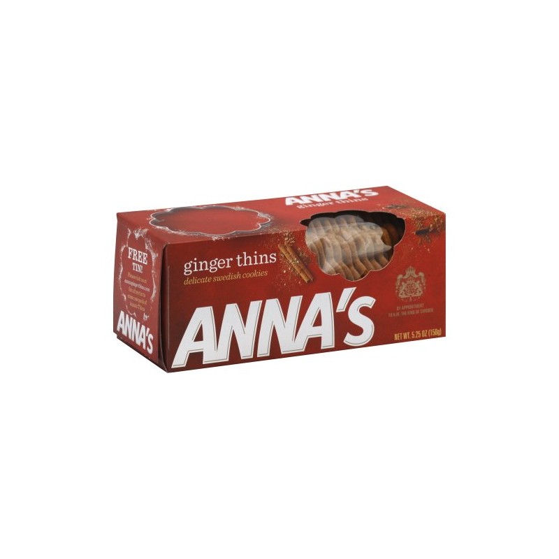 Ginger Thins Cookies - 5.25oz by Anna (Pack of 3)