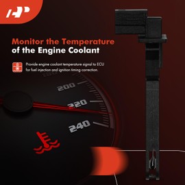 A-Premium Engine Coolant Temperature Sensor [2 Pins] Compatible with Volkswagen Golf 2015-2018, Golf R 2015-2019, Golf SportWagen 2015-2019, Golf Alltrack 2017-2019, e-Golf 2015-2019, GTI 2015-2019
