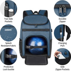 Ciihars Single Bowling Ball Bag with Shoe Bag Up to Size 16, Bowling A