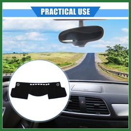 Motoforti Car Dashboard Cover Compatible for Toyota Prius V 2012-2020, Protective Polyester Black Blue Center Console Interior Trim Dash Cover Mat Pad Long-Lasting