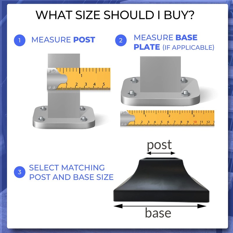 Deck Post Base Cover Durable, Snap-Together Shoe Base Instantly Transforms