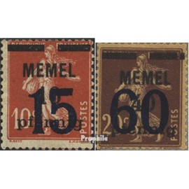 Memelgebiet 34-35 (complete.issue.) with hinge 1921 print edition (Stamps for collectors)