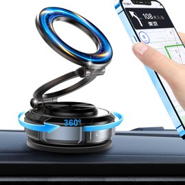 imluckies Smartphone Holder, Car Mount Magnet (2025 Newest + N52 Magnet + Vacuum Suction Cup), MagSafe Compatible, Portable Smartphone Stand, Car Accessories, Light and Compact Design, Premium Alloy