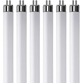 KOR (Pack of 6) F13T5/CW - T5 Fluorescent 4100K Cool White - 13 Watt - 21" Super Long Life Light Bulbs