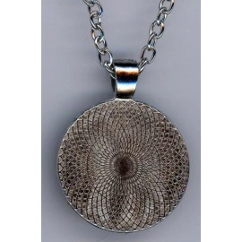 Unbranded A Round capsule with Art of a Hummingbird with background in Silver