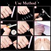 MELLIEX 130 Pieces Polygel Nail Shapes for Toes, Dual Tips
