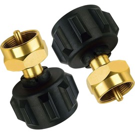 ANPTGHT Propane Refill Adapter, LP Gas Cylinder Tank Coupler Fits QCC1 / Type1 Propane Tank and 1 lb Throwaway Disposable Cylinder Solid Brass QCC1 Regulator Valve, Easy Fill Propane Bottle(pack of 2)