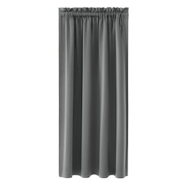 NAKIHOUSE Grey Blackout Curtains, Thermal Curtains 63 Inch Drop Super Blackout Slot Top Curtains Bedroom, Single Curtain for Door Doorway Window Living Room Bedroom, 1 Panel