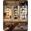 Display Shelf with Light, 5-Tier Shelf Lamp, Corner Floor Lamp