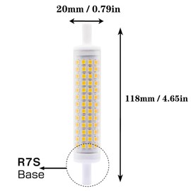 R7S LED Bulb 15W 118mm Dimmable Warm White 3000K (150-Watt Equivalent) 1500lm 156pcs 2835SMD AC 110V Pack of 2 by Rowrun