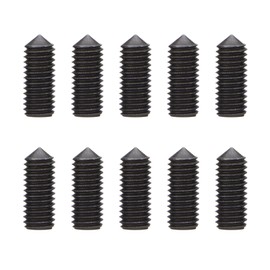 TVETE Thread, M4 Set Screw, Hex Socket Screw, Set of 10, M4 x 6 mm Hex Bolt, Taper End Tip, Alloy Steel, M4 Bolt, Hex Socket Cap Bolt, Repair Tool, Screw, Heavy Duty Screw, Tip Taper Screw, Inner Hex