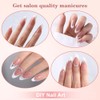 Puntas de uñas de gel francesas, 240 piezas de uñas
