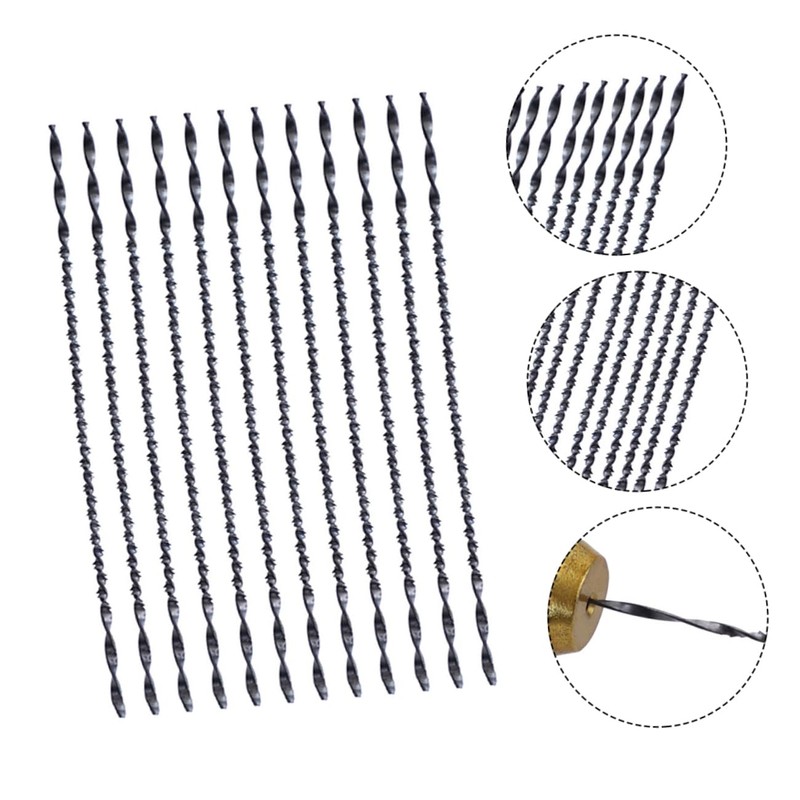 Outanaya 12pcs Scroll Saws Spiral Blades Durable Jigsaw Accessories for