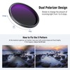 NEEWER 82mm Variable ND Filter ND2-400 (1-9 Stops) with 3x