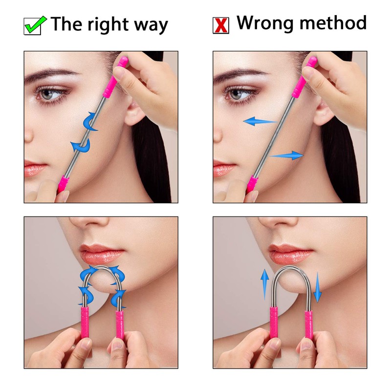 Mudder 12 Pcs Facial Hair Removal Spring Set Women Eyebrow