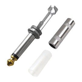 GRABOTE 10pcs,1/4 Mono Ts Heavy Duty Male Audio Speaker Guitar Cable Connector Plug Jack 6.35 mm (1/4 in) TS Male 6.35 mm (1/4 in) Jack Male