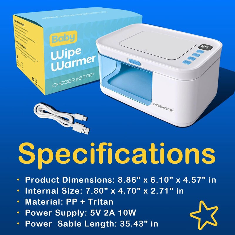 ChoserStar Baby Wipe Warmer and Dispenser Portable Heated Diaper Wipe